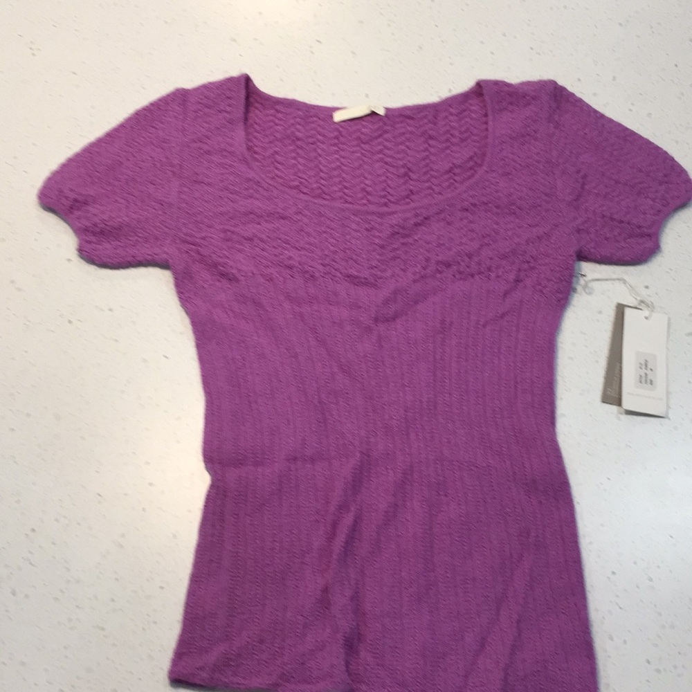 NWT - SKIN worldwide purple baby alpaca sweater M